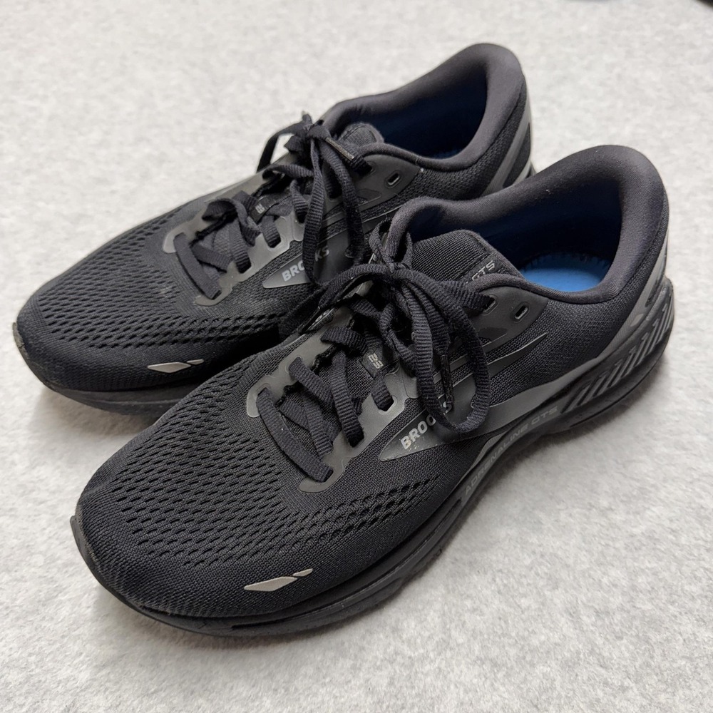 Brooks Adrenaline GTS 23 Shoes Mens Size 10 Black Running Sneakers 1103912E020